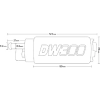 DW300 340lph In-Tank Fuel Pump w/Install Kit