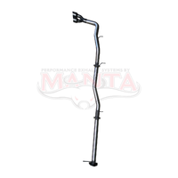 3in DPF Back Without Mufflers,Twin Black Tip Side Exit (Next Gen T6.2 Ranger V6)