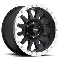 MR304 Double Standard 16x8 6x139.7 0 Matte Black - Machined Lip