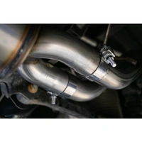 2.5" Cat Back, Dual Split Rear (Ram Hemi 1500 19-24) - BC Aluminized Steel - T304 Stainless Steel Tip