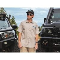 Superior Mens Short Sleeve Casual Shirt Sand (Each) Large