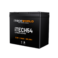 iTECH54 Deep Cycle Lithium Battery LiFePO4 54Ah
