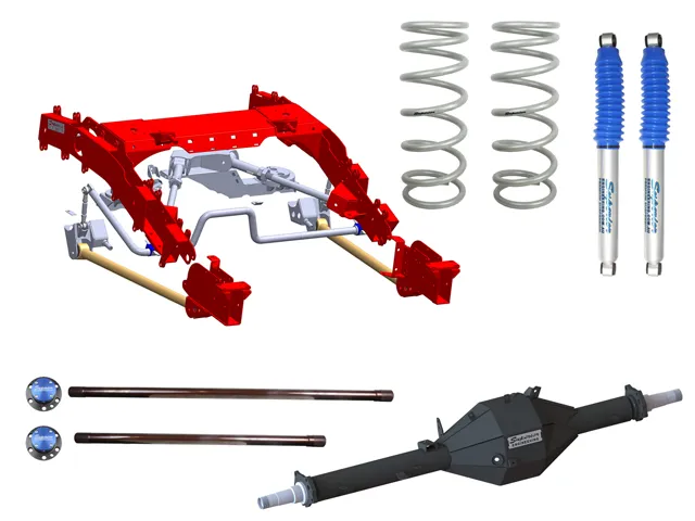 Superior Bolt In Coil Conversion Kit with Superior Chromoly Diamond Diff Housing, Nitro Gas Shock Absorbers & Coil Springs Render