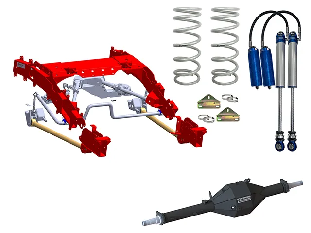 Superior Bolt in Coil Conversion VSB14 Approved 2 Inch (50mm) Lift Kit with Track Corrected Chromoly Diamond Diff Housing w/2.5 Remote Reservoir Shocks (Rear Only) Suitable For Toyota LandCruiser 79 Series Gen 2 (VSC Models) - SUP-RR25-79VCBW-TCDD2ROKIT