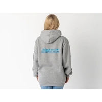 Superior Unisex Hoodie Grey Marle with Sleeve Logo (Each) 2XL