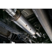 2.5" Cat Back, Dual Split Rear (Ram Hemi 1500 19-24) - BC Aluminized Steel - T304 Stainless Steel Tip