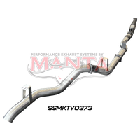 4in Turbo Back with Cat & without Muffler (Landcruiser VDJ76 4.5L V8 Wagon (Without DPF))