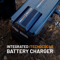 Premium GoFurther Dual Battery System With iTECHDCDC40 Battery Charger and iTECH120X PRO Lithium Battery with Bluetooth