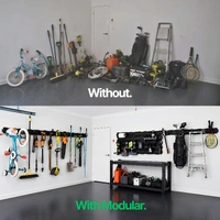Modular Garage Wall Storage S Hook for Long-Handled Tools