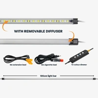 100cm Super Bright LED Light Bar Orang White with Cigarette Diffuser