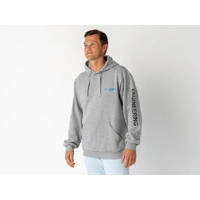 Superior Unisex Hoodie Grey Marle with Sleeve Logo (Each) 2XL