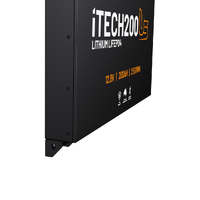 iTECH200US Ultra Slim Deep Cycle Lithium Battery with Bluetooth LiFePO4 200Ah