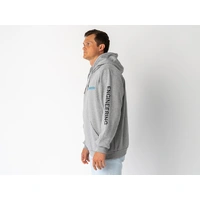 Superior Unisex Hoodie Grey Marle with Sleeve Logo (Each) 2XL