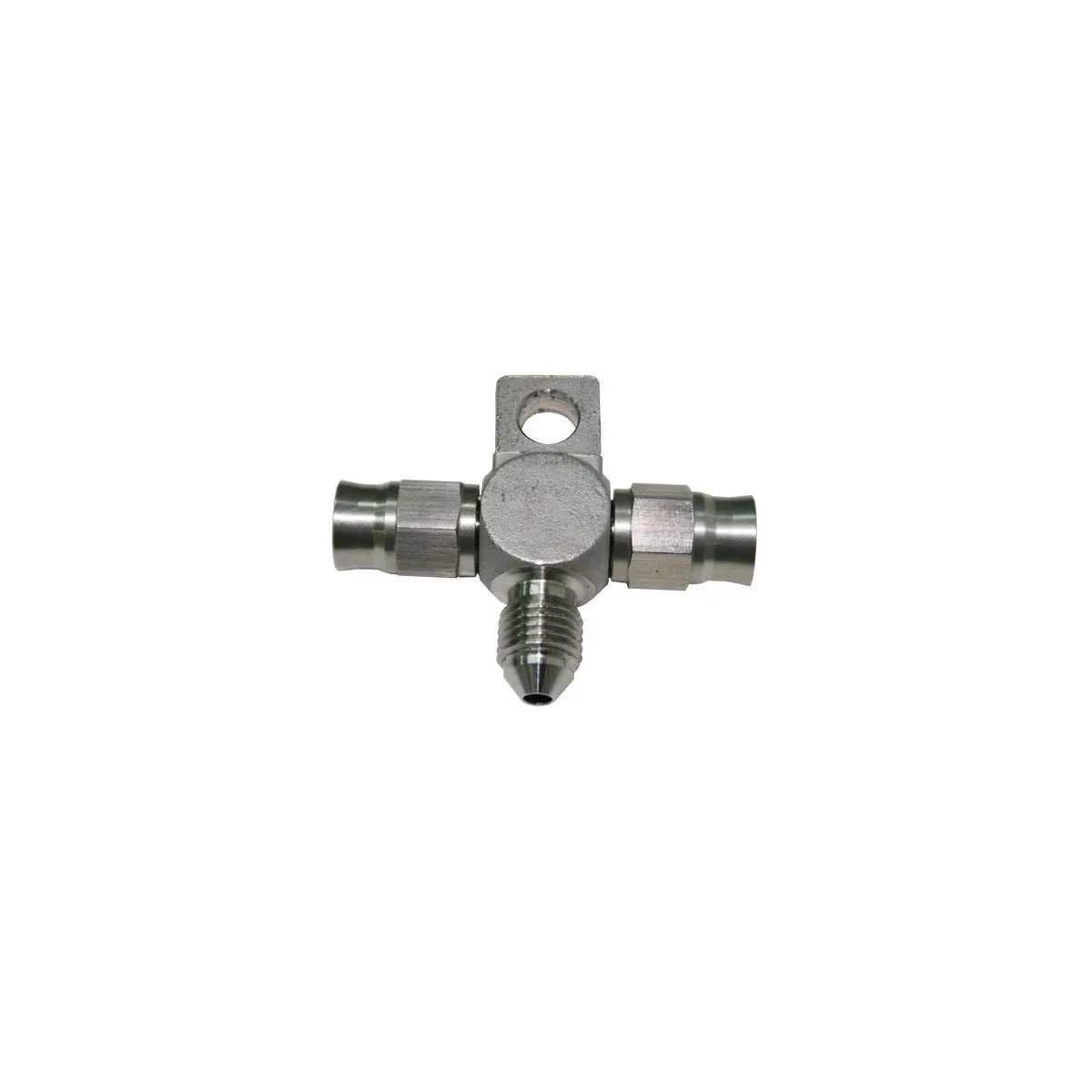 Aeroflow AF328-03X Stainless Steel Tee Block With Mount Tab -3AN