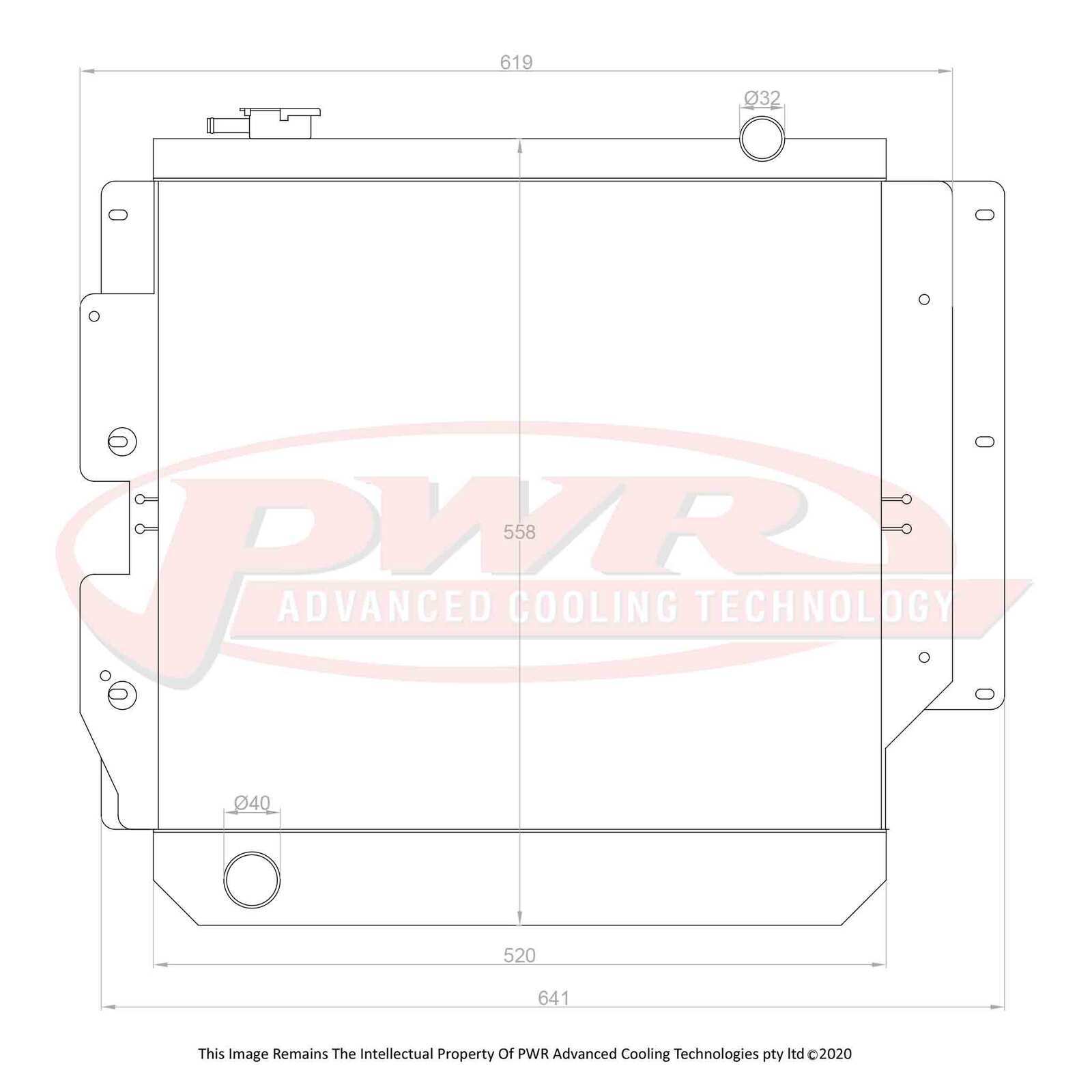 PWR PWR0239 55mm Radiator (Wrangler TJ 97-06)