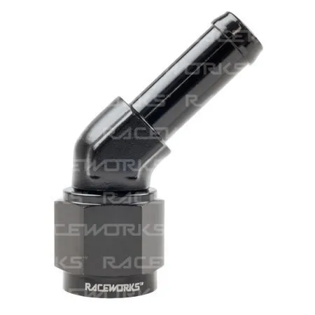 Raceworks AN-8 45 degree Female Swivel to 1/2″ Barb – T.I. Performance