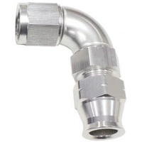 90 Deg Tube to Female AN Adapter 5/8" to -10AN - Silver