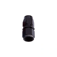 Full Flow Swivel Straight Hose End -8AN - Black - 25 Pack