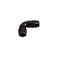 90 Deg Full Flow Swivel Hose End -10AN - Black - 25 Pack