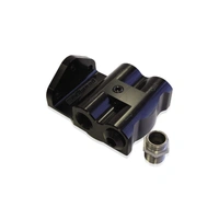 Billet Remote Oil Filter Head -8 ORB - Black - Side Entry
