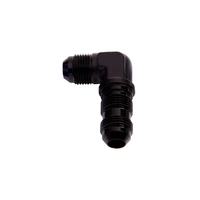 90 Deg Bulkhead -8AN - Black
