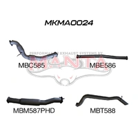 Performance Exhaust System (Mazda BT50 B32P 3.2L With Cat and Hotdog)