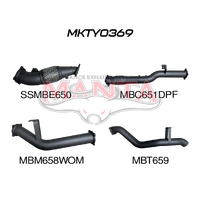 4in Turbo Back with Cat & without Muffler (Landcruiser VDJ76 4.5L V8 (DPF) Wagon)