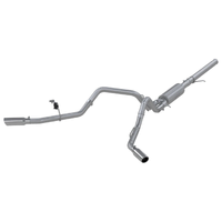 3" Cat Back, Dual Split Side (Silverado/Sierra 14-19) - T409 Stainless Steel - T304 Stainless Steel Tip
