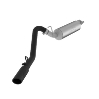 2.5" Cat Back, Single Side (Wrangler 00-06) - BC Aluminized Steel - T304 Stainless Steel Tip