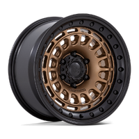 Sahara BR014 17x9 6x139.7 0mm Matte Bronze Gloss Black Lip