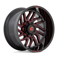 Hurricane D808 22x12 5x127 -44mm Gloss Black Milled Red Tint