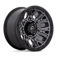 Traction D825 17x9 5x127 +1mm Matte Gunmetal Black Ring