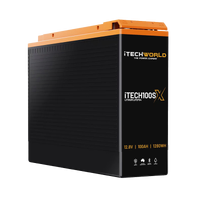 iTECH100SX Slim Deep Cycle Lithium Battery with Bluetooth LifePO4 100Ah