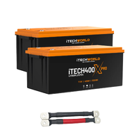 800Ah Lithium LiFePO4 Bluetooth PRO Battery Bundle 2×400Ah Deep Cycle with Parallel Linking Cables