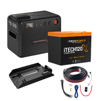 Premium GoFurther Battery Box Bundle with iTECHDCDC25 Charger and iTECH120X Lithium Battery - Kit