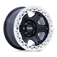 VI Beadlock KM238 17x9 5x127 -12mm Satin Black Machined