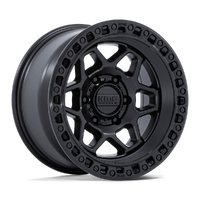 Torx KM553 17x8.5 5x127 0mm Matte Black Gloss Black Lip
